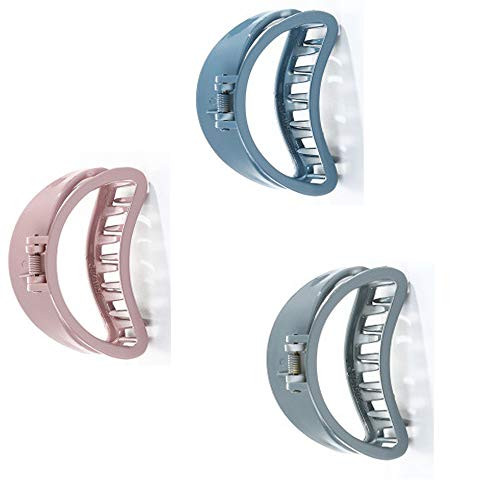 Hair Clamps Hair claws Clips Simple Irregular Non Slip Claw Clips Plastic Jaw Clips Hair Accessories for Women 3pcs 3 colors semicircle