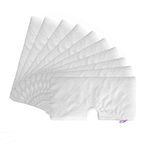 Amityke 10 Pack Washable Steam Mop Pads Comaptible with Shark Steam Pocket Mops S3501 S3601 S3550 S3801 S3901 S3601D S3801CO S3901D S3455K S2902 SE450