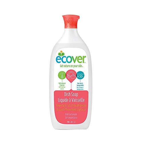 Ecover Pink Geranium Dishwashing Liquid Soap 25 Fluid Ounce  6 per case