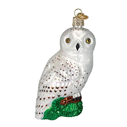 Old World Christmas Ornaments Great White Owl Glass Blown Ornaments for Christmas Tree 16079