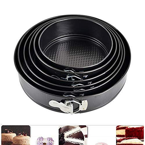 Falytemow Nonstick Springform Pan with Removable Bottom 6 Pieces Cake Molds of Round Leakproof Cheesecakes Pan Bakeware Set Falytemow Nonstick Springform Pan with Removable Bottom 6 Pieces Cake Molds of Round Leakproof Cheesecakes Pan Bakeware Set