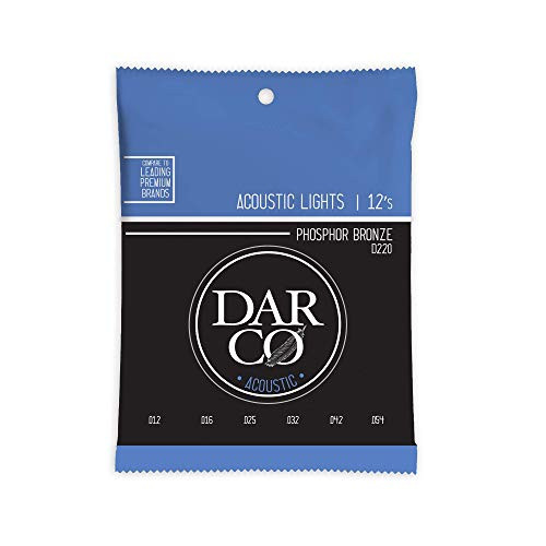 Martin Guitar Darco Acoustic D220 928 Phosphor Bronze LightGauge Guitar Strings