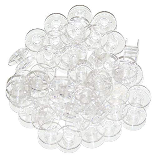Ceeyali 80 Pcs Transparent Sewing Bobbins for Brother Singer Babylock Kenmore Janome 80 Pcs Transparent Bobbins