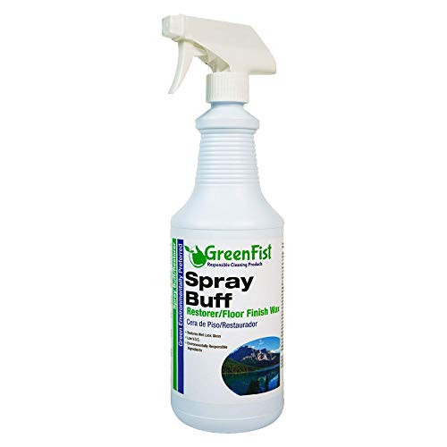 GreenFist Spray Buff Restorer Renewing Floor Finish Wax Polisher Buffer Removes Surface Marks Conditioned Dry and Spotless Floors  32 Fluid Ounce
