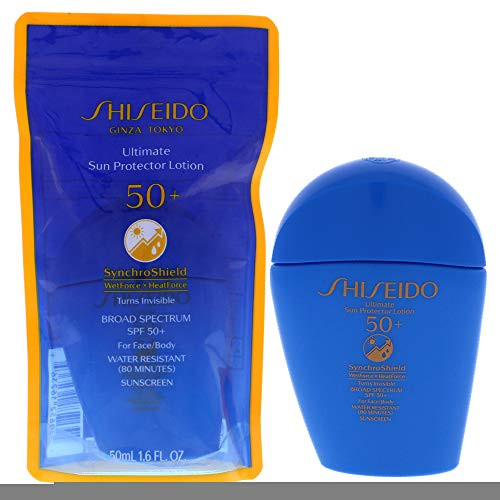 Shiseido Ultimate Sun Protector Lotion SPF 50 Sunscreen SynchroShield WetForce X HeatForce 50mL  16 fl oz