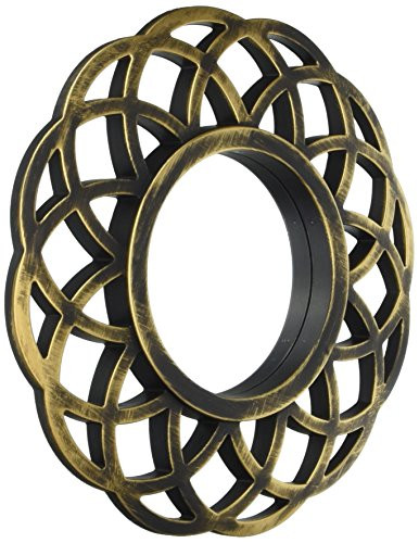 Kole Imports OS256 Distressed Gold Circle Wall Mirror