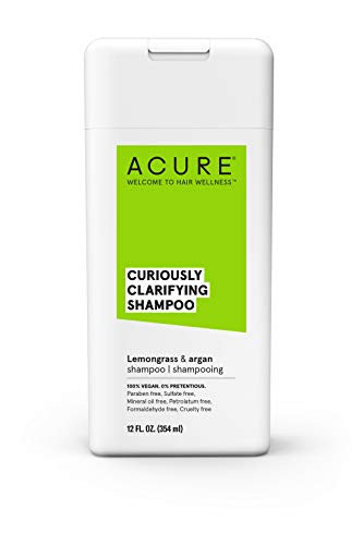 Acure Curiously Clarifying Shampoo With Lemongrass  Argan 12 Oz