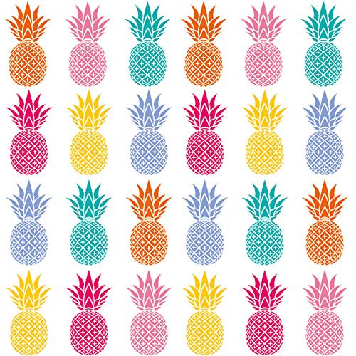 48 Pieces Pineapple Cutouts Colorful Classroom Decoration Tropical Punch Pineapples Accents for Classroom Decoration Birthday Party