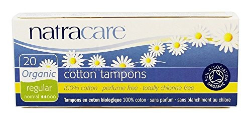 Natracare Organic All Cotton  Regular  NonApplicator Tampons 20 Count