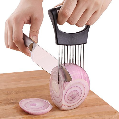 Lancoon Onion Holder For Slicing Vegetable Potato Cutter Slicer Onion Peeler Stainless Steel Cutting Kitchen Gadget KT04 Lancoon Onion Holder For Slicing Vegetable Potato Cutter Slicer Onion Peeler Stainless Steel Cutting Kitchen Gadget KT04