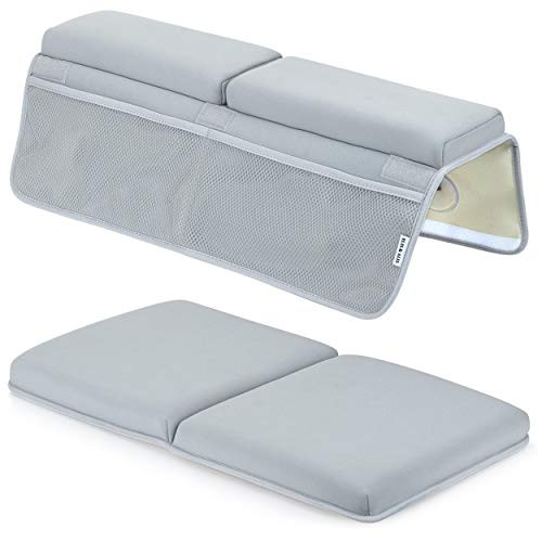 Elis  Alis Bath Kneeler with Elbow Rest Pad Baby Bath Kneeling Set Knee and Elbow Cushioned Support Water Resistant Fabric Mesh Pocket for Infant Toys  Bathing Accessories