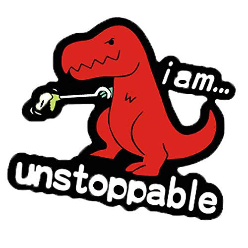 I am Unstoppable TRex Funny Decal Vinyl Sticker for Cars Trucks Vans Walls Laptop ToolboxRed? I am Unstoppable TRex Funny Decal Vinyl Sticker for Cars Trucks Vans Walls Laptop ToolboxRed?