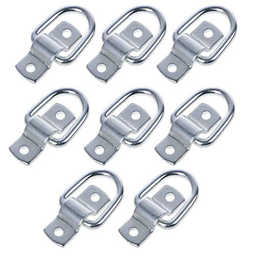 8 Pack Lashing Rings D Ring tie Down HooksDRings Anchor 1200 lbs Capacity Trailer Anchors Pointswith Mounting Bracket Tie Down Points for Trailers Trucks RV Campers SUV Boats etc