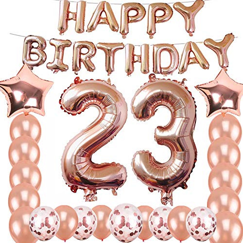 23rd Birthday Decorations Party Supplies, Jumbo Rose Gold Foil Balloons for Birthday Party Supplies,Anniversary Events Decorations and Graduation Decorations Sweet 23 Party,23rd Anniversary 23rd Birthday Decorations Party Supplies, Jumbo Rose Gold Foil Balloons for Birthday Party Supplies,Anniversary Events Decorations and Graduation Decorations Sweet 23 Party,23rd Anniversary