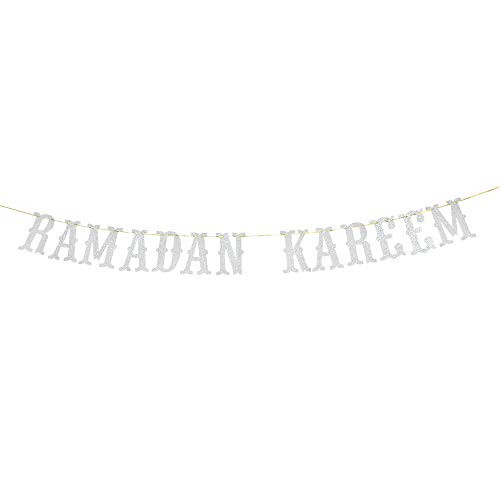Ramadan Kareem Banner Ramadan Mubarak Eid Mubarak Happy Eid Hanging Banner Muslim Islamic Party Decoration Silver Glitter Ramadan Kareem Banner Ramadan Mubarak Eid Mubarak Happy Eid Hanging Banner Muslim Islamic Party Decoration Silver Glitter