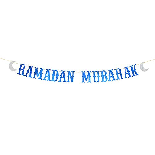 Ramadan Mubarak Banner  Ramadan Kareem Hajj Mubarak Umrah Mubarak Roza Eid Festival Party Decoration Royalblue