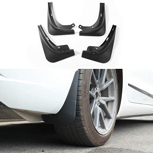 Weishine  Mud Flaps Splash Guards for Tesla Model 3 Fender Flares with Retainer Clips and Screwdriver?Set of 4? 2017 2018 2019
