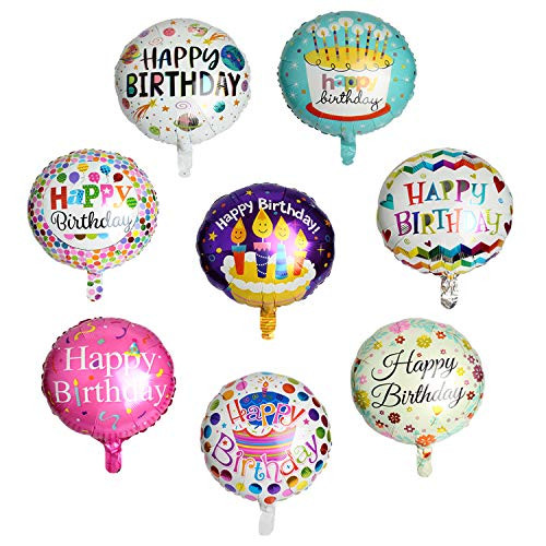 8 Pcs RoundShaped Happy Birthday Balloons 18 Inch Foil Balloon Mylar Balloon Happy Birthday Banner Balloons 8 Pcs RoundShaped Happy Birthday Balloons 18 Inch Foil Balloon Mylar Balloon Happy Birthday Banner Balloons