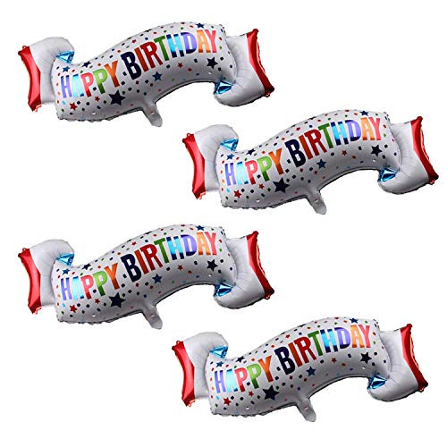 4 Pcs Large Foil Balloons 37 Inch Happy Birthday Balloon Mylar Balloon Happy Birthday Banner Balloons