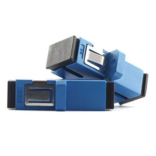 Maxmoral 2Pack SCSC Simplex Optical Fiber Coupler Single Mode Flange Coupling Connector SCUPC Adapter for Digital Communication Blue