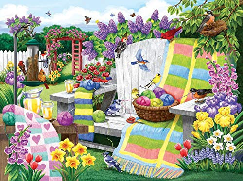 Sunsout 2019 The Many Colors of Spring by Artist Nancy Wernersbach 300 Piece Birds Large Piece