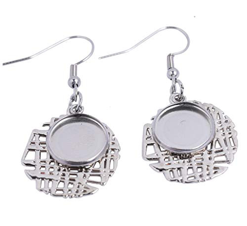20pcs Hollow Circle Charm Dangle Cabochon Earring Setting Blanks 12mm Stainless Steel Jewelry Making Supplies DIY 20pcs Hollow Circle Charm Dangle Cabochon Earring Setting Blanks 12mm Stainless Steel Jewelry Making Supplies DIY
