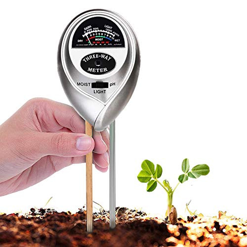 Soil Tester 3 in 1 Soil Test Kit for Moisture Light  pH Meter for Plant Vegetables Garden Lawn Farm IndoorOutdoor Plant Care Soil Tester No Battery Need  2020 UpdateSilver