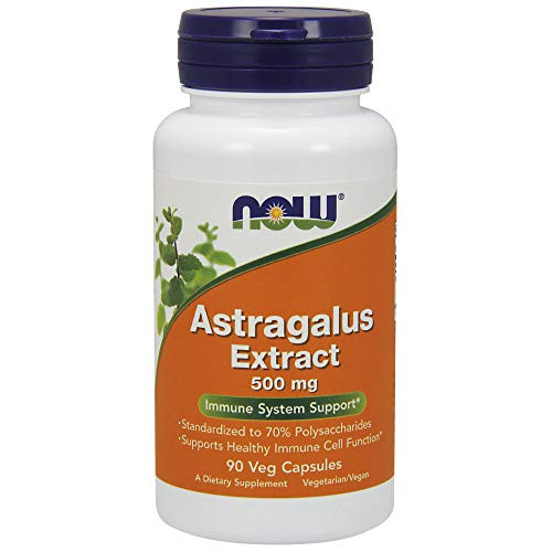NOW Supplements Astragalus Extract 500 mg Standardized to 70 Polysaccharides 90 Veg Capsules