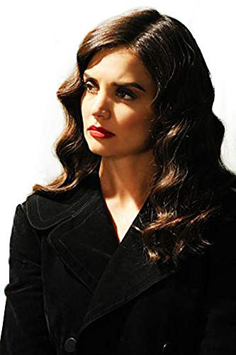 STfantasy Finger Wave Wig 1920s Retro Mid Length Long Curly Synthetic Hair for Women Cosplay Halloween Party Costume Brown