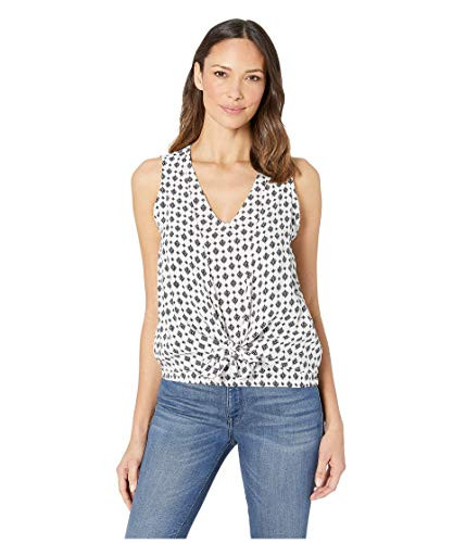 Karen Kane Layered Tie Front Top Print MD