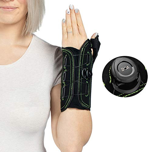 Thumb and Wrist Spica Splint with Advanced Boa Technology Brace for Arthritis Tendonitis Carpal Tunnel Syndrome Pain ReliefLeft Hannd Medium
