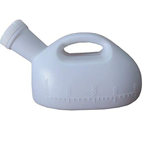 YUMSUM 2000ML Male Urinal Portable Mens Potty Pee Bottle Collector Travel Toilet White