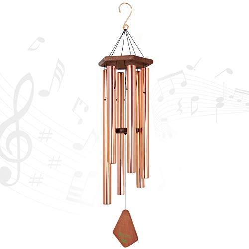 MEARTEVE Wind Chimes Outdoor Large Deep Tone 45 Inch Outdoor Wind Chime with 6 Tuned Tubes Large Wind Chime for Garden BackyardGolden MEARTEVE Wind Chimes Outdoor Large Deep Tone 45 Inch Outdoor Wind Chime with 6 Tuned Tubes Large Wind Chime for Garden BackyardGolden