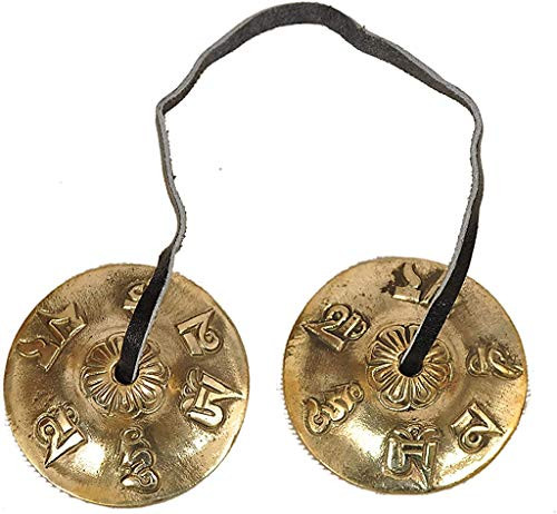 Yeti Himalayan  Tibetan Tingsha Cymbals  Om Mane Padme Hum Symbols