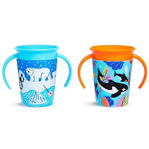 Munchkin Miracle 360 Wildlove Sippy Cup 6 Oz 2 Pack OrcaPolar Bear