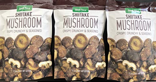 The Snak Yard Shiitake Mushroom 75 Oz Crispy Crunchy  Seasoned Three Pack