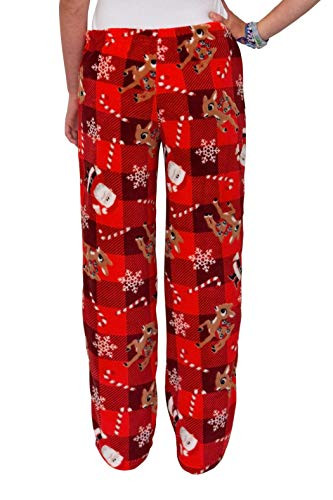 Disney Womens UltraSoft Character Plush Drawstring Pajama Pant Frozens Rudolph