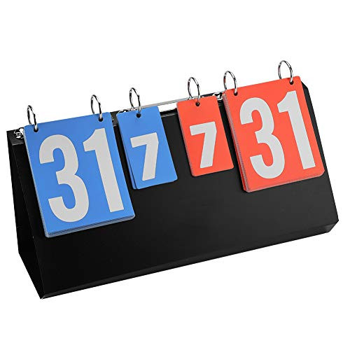 Wbestexercises Sports Flip Scoreboard Tabletop Score Flipper Score Board for Table Tennis Football Badminton Volleyball Basketball 4Digit Wbestexercises Sports Flip Scoreboard Tabletop Score Flipper Score Board for Table Tennis Football Badminton Volleyball Basketball 4Digit