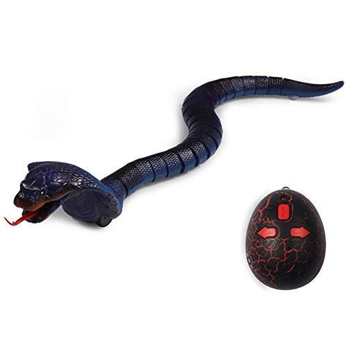 Unetox Realistic Remote Control Snake Toy Rechargeable RC Snake Toy 16 Prank Toys for Kids Cobra Blue