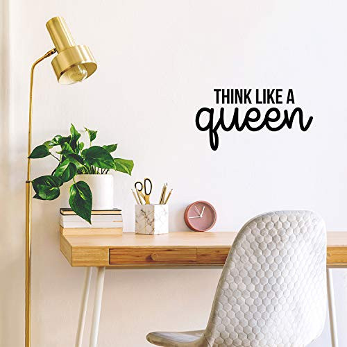 Vinyl Wall Art Decal Think Like A Queen 115 x 22 Trendy Cute Inspirational Women Quote Sticker for Home Bedroom Closet Girls Room Living Room Work Office Feminine Decor Black Vinyl Wall Art Decal Think Like A Queen 115 x 22 Trendy Cute Inspirational Women Quote Sticker for Home Bedroom Closet Girls Room Living Room Work Office Feminine Decor Black
