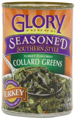 Glory Foods Seasoned Collard Greens in Turkey Broth 145oz Can Pack of 6