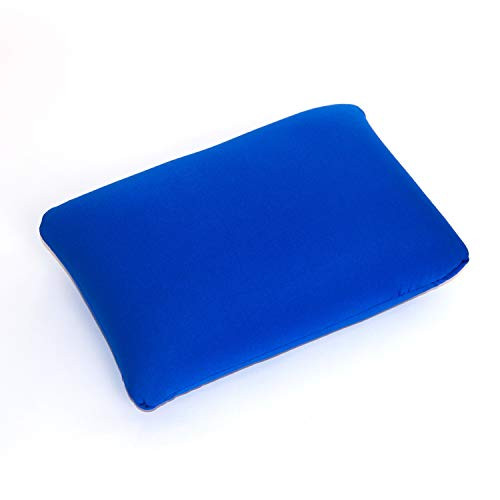 Cushie Pillows 135 inches x 10 inches Microbead SquishyFlexibleComfortable Rectangle Pillow  Blue