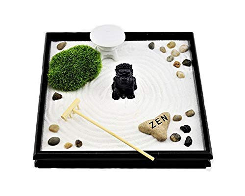 We pay your sales tax Feng Shui 95 x 95 Tabletop Fu Dog Zen Lion Garden Sand Rock Rack Incense Burner Gift  Home Decor KT00033
