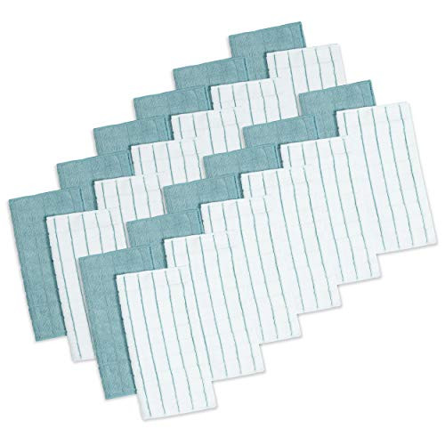 SimpliMagic 79285 Microfiber Dish Cloths Checkered Topaz 12x12 24 Pack