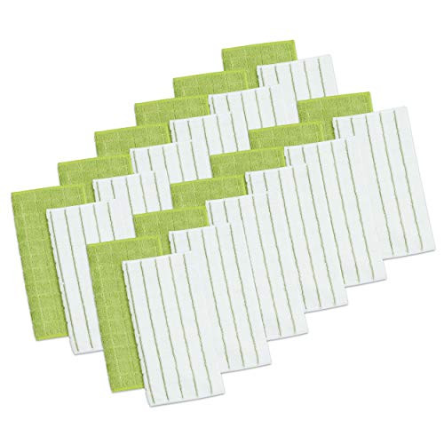 SimpliMagic 79288 Microfiber Dish Cloths Checkered Lime 12x12 24 Pack