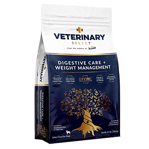 Veterinary Select Digestive Care  Weight Management Dry Dog Food 85 Pounds Low Calorie with Probiotics Made in The USA