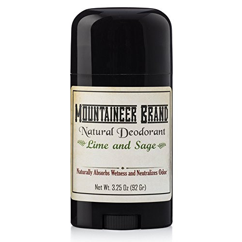 Natural AluminumFree Deodorant Stick by Mountaineer Brand  Stay Fresh With Nontoxic Ingredients  325 oz Lime and Sage Scent