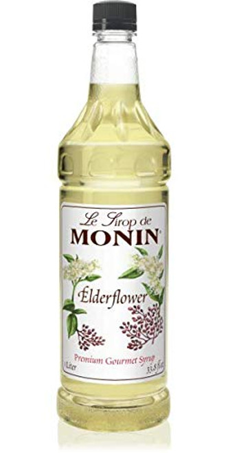 Monin  Elderflower Syrup Smooth  Sweet Cinnamon Flavor Great for Frozen Coffees Cocoas Cocktails Vegan NonGMO GlutenFree 1000 ml