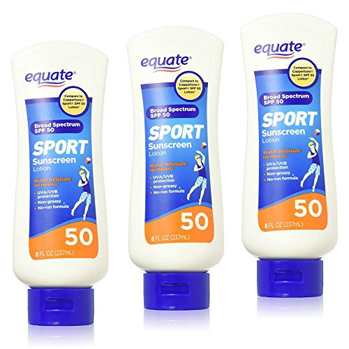 Equate Sport Lotion SPF 50 8 fl oz  3 Pack