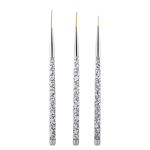 3Pcs Nail Art Liner French Brushes UV Gel Painting Acrylic Nail Design Nylon Brush Pen Salon Nail Dotting Painting Drawing Polish Brush Pen Tools Nail Art Tools Set 3Pcs Nail Art Liner French Brushes UV Gel Painting Acrylic Nail Design Nylon Brush Pen Salon Nail Dotting Painting Drawing Polish Brush Pen Tools Nail Art Tools Set